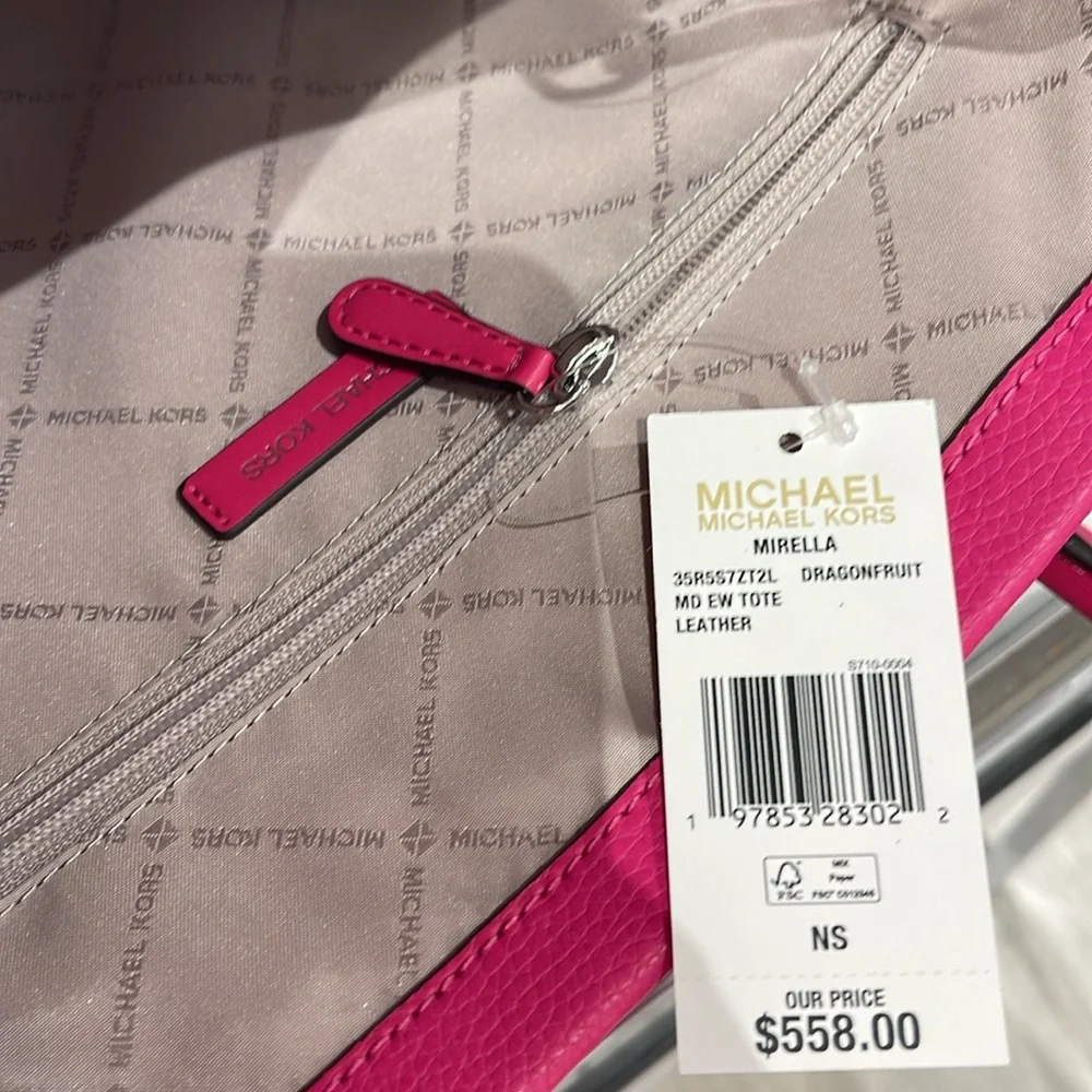 Michael Kors Mirella Medium Pebbled Leather Tote Bag
Dragonfruit
NWT - Picture 11 of 16